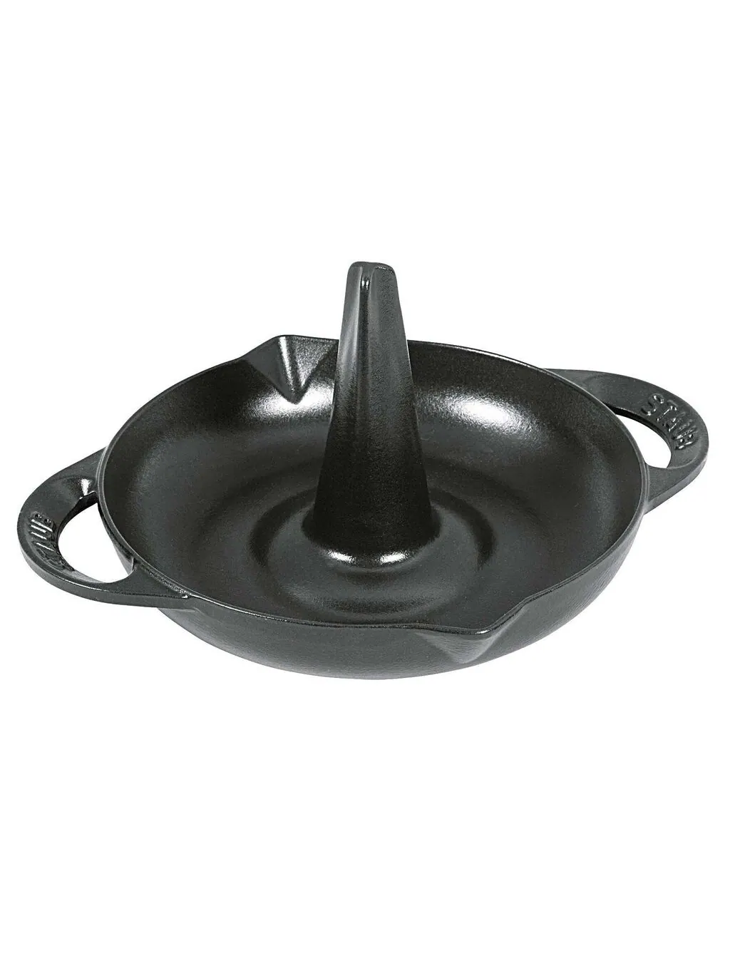 Чугунная ростер-жаровня для птицы Staub Vertical Chicken Roaster, 24 см — изображение 1 из 5, черный