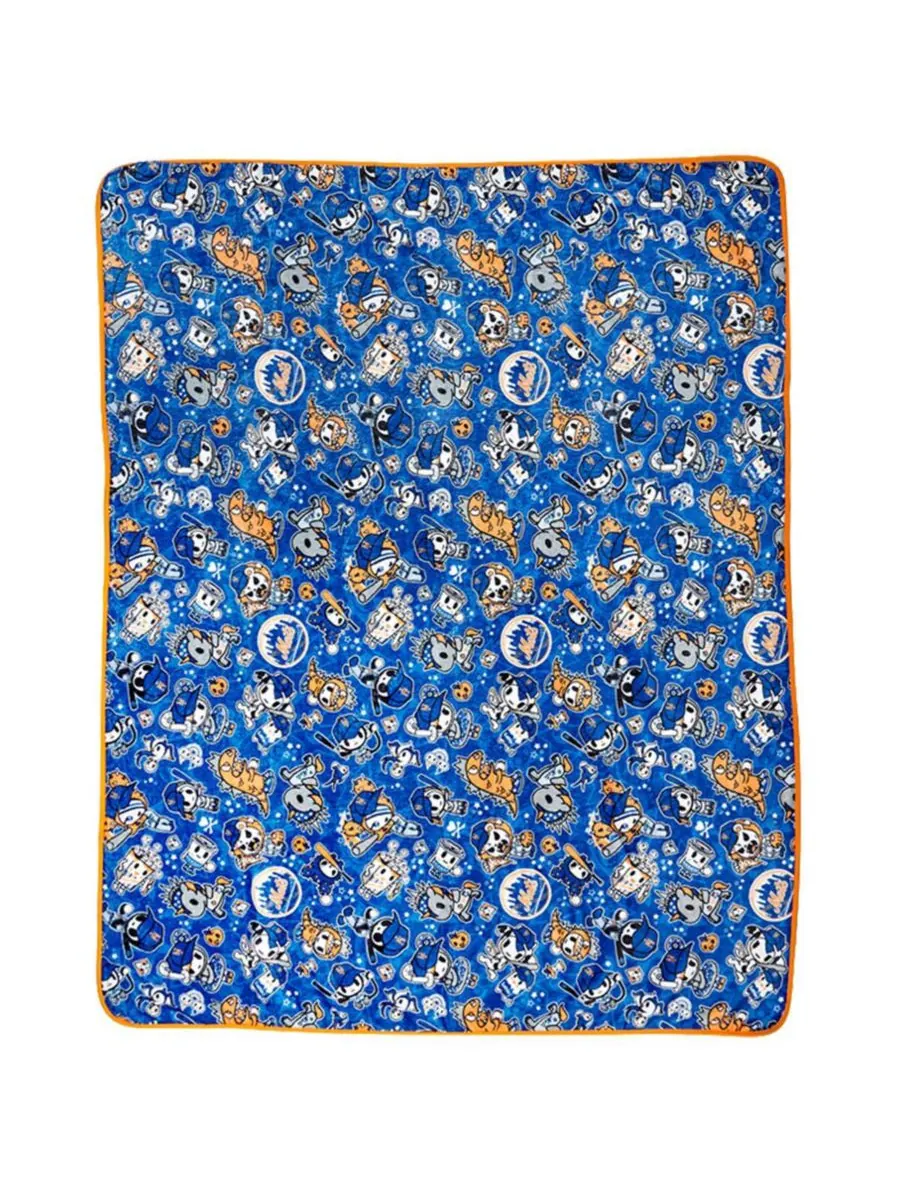Плюшевое одеяло New York Mets размером 60 x 50 дюймов Tokidoki — изображение 1 из 2, синий