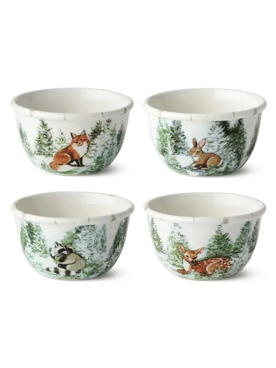 Набор из 4 пиал Winter Cabin Ice Cream Bowls Certified International — изображение 1 из 5, мульти