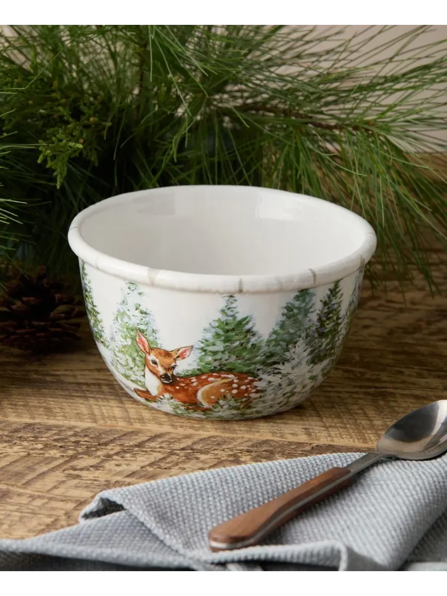 Набор из 4 пиал Winter Cabin Ice Cream Bowls Certified International — изображение 5 из 5, мульти