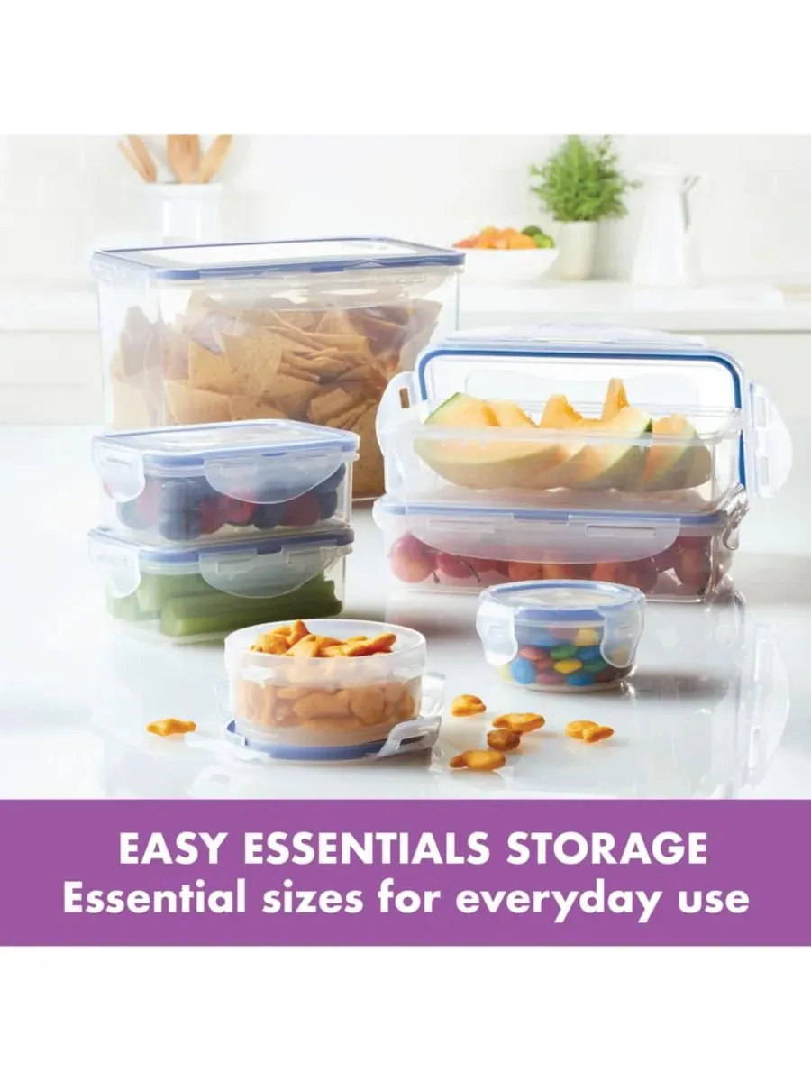 Набор контейнеров для хранения продуктов Easy Essentials, 22 предмета Lock N Lock — изображение 7 из 8, прозрачный