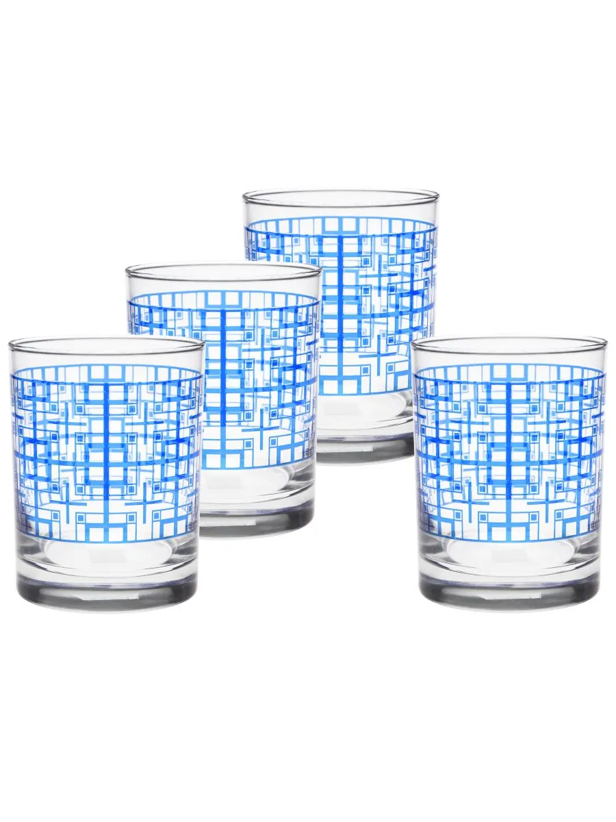 Набор из 4 бокалов Millard Block Double Old Fashioned Glasses Frank Lloyd Wright — мульти