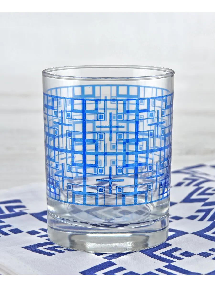 Набор из 4 бокалов Millard Block Double Old Fashioned Glasses Frank Lloyd Wright — изображение 3 из 3, мульти