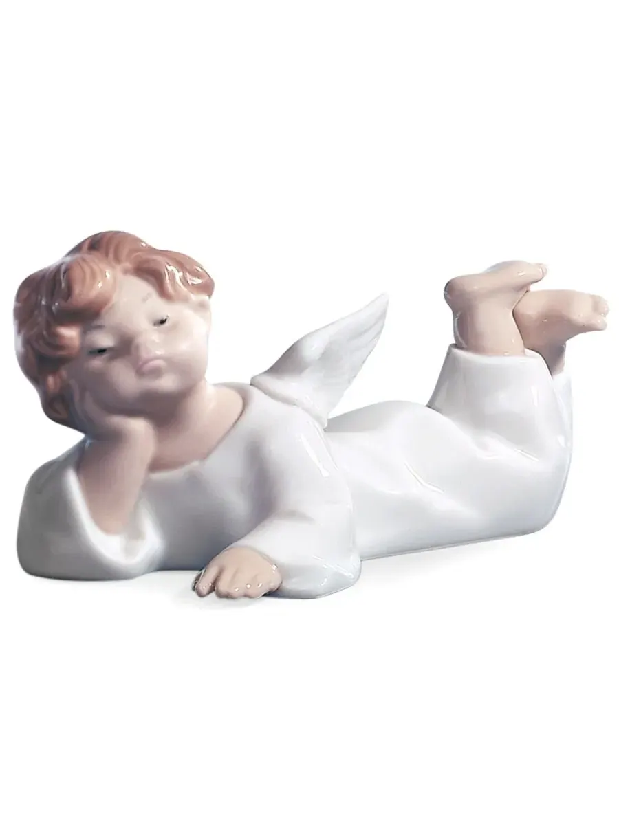 Коллекционная статуэтка Lladro «Ангел, лежащий на земле» — изображение 1 из 1, нет цвета