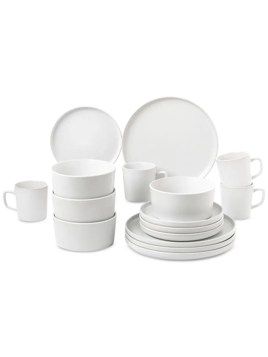 Lorren Home Trends Белый столовый сервиз из 16 предметов, на 4 персоны — изображение 3 из 6