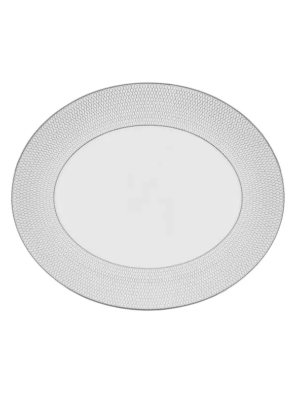 Овальное сервировочное блюдо Gio Platinum, 13 дюймов Wedgwood — изображение 1 из 3, мульти