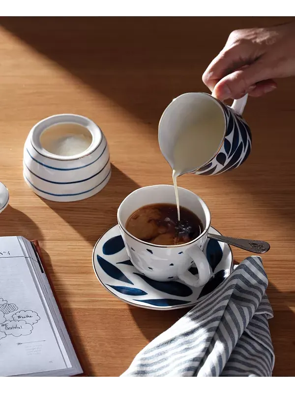 Набор из 4 чашек и блюдец Blue Bay Lenox — изображение 3 из 4, белый