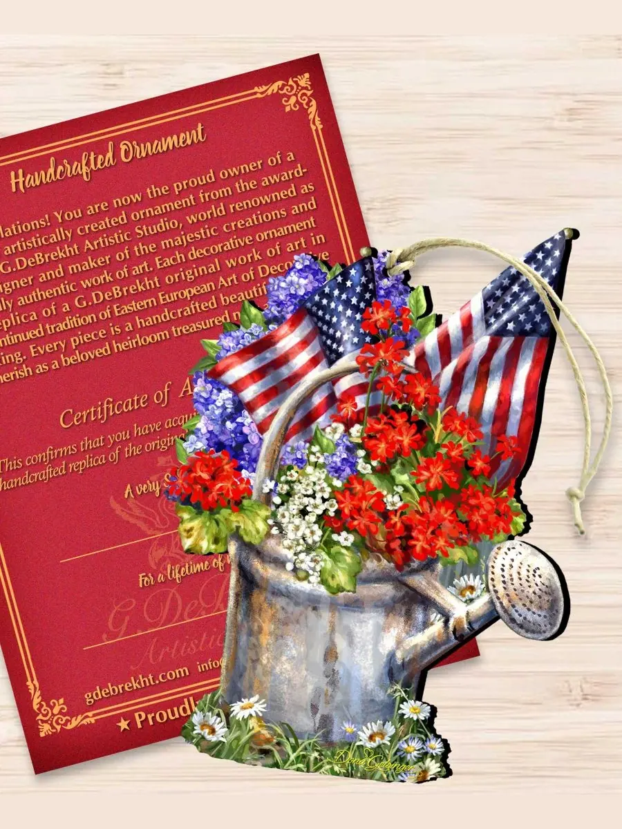 Елочная игрушка из дерева Celebrating American Freedom Designocracy — изображение 2 из 4, мульти