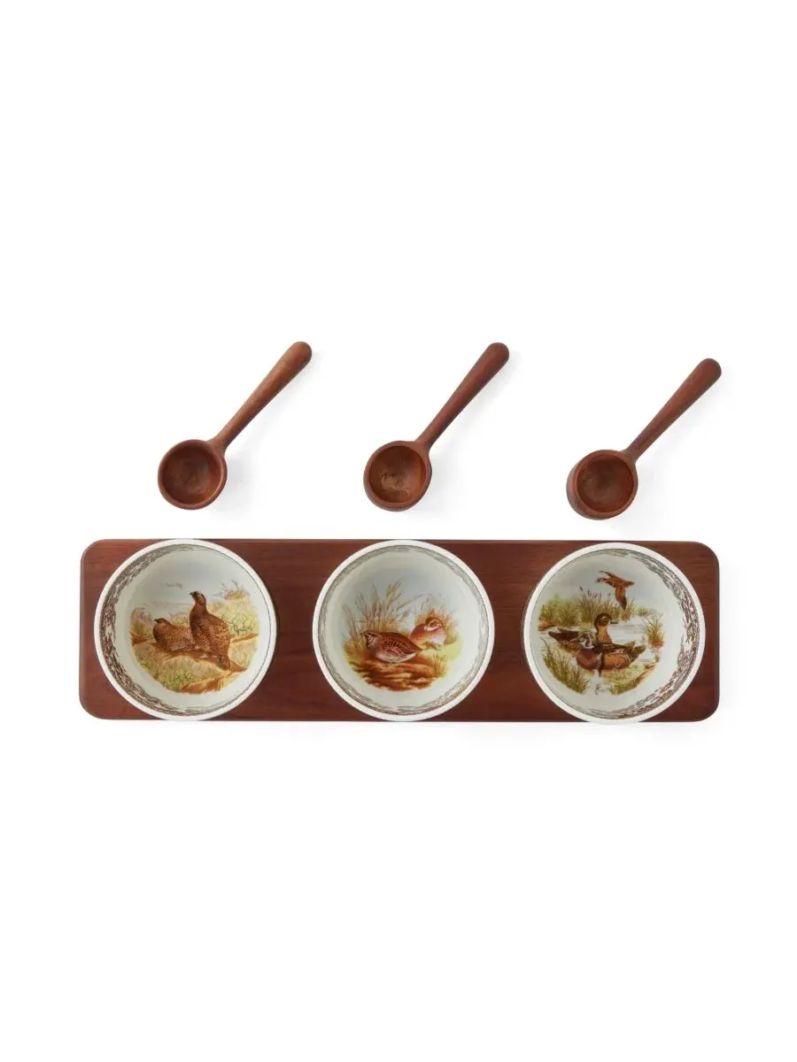 Набор для соусов и закусок Woodland 7-Piece Condiment Set Spode — изображение 2 из 6, коричневый