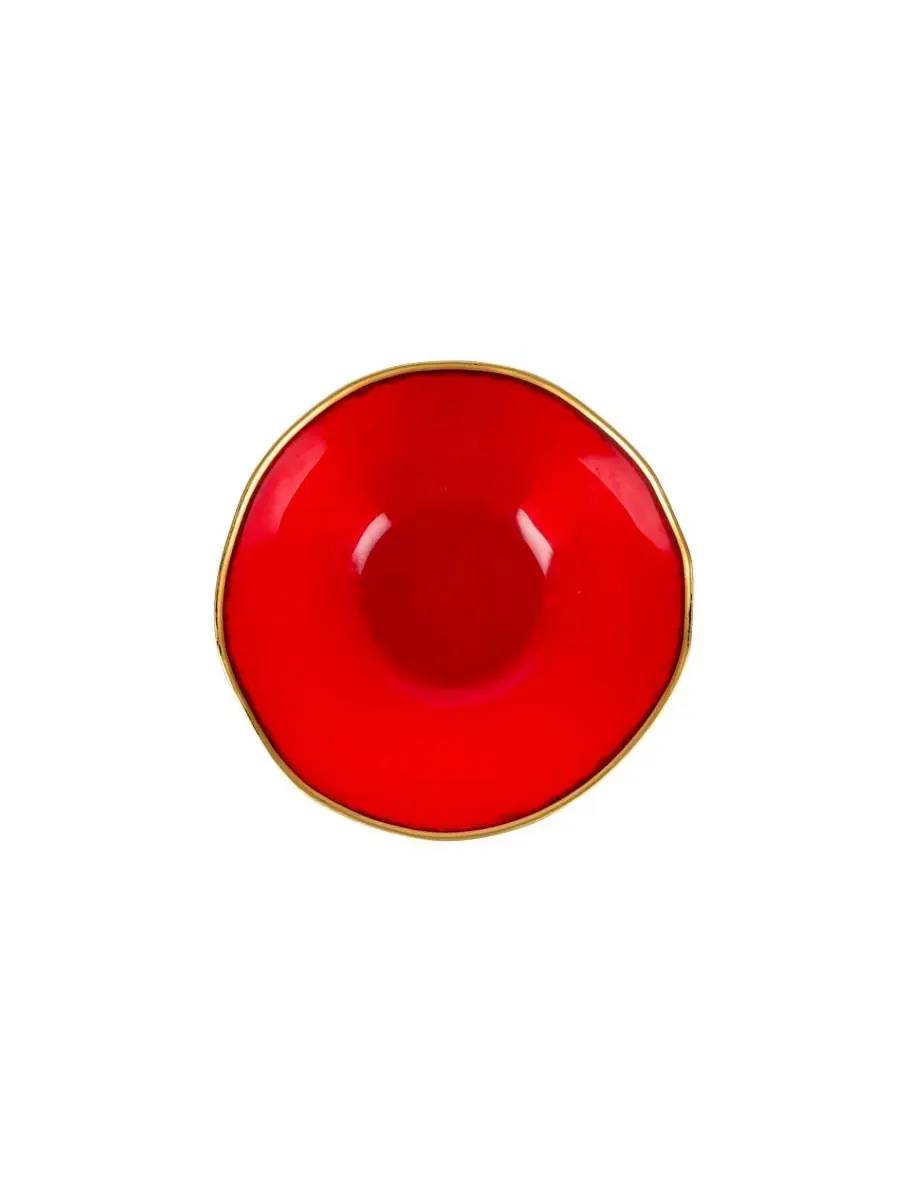 Стеклянная чаша для ягод Holiday Glass Berry Bowl VIETRI — изображение 2 из 3, красный