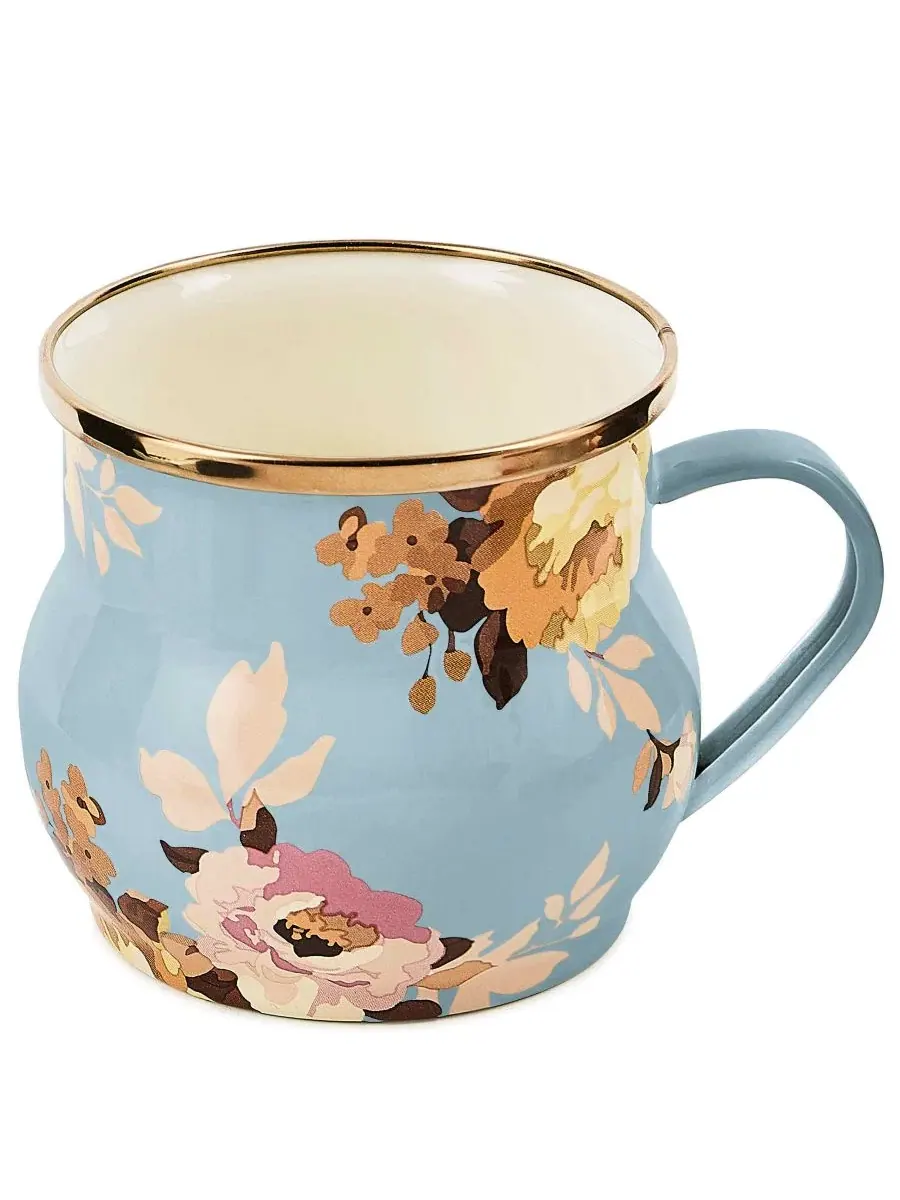 Кружка с цветочным принтом Wild Rose Slate MacKenzie-Childs — изображение 1 из 5, серый
