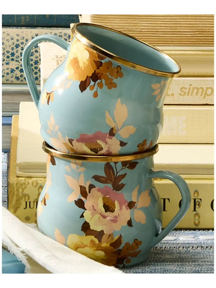 Кружка с цветочным принтом Wild Rose Slate MacKenzie-Childs — изображение 3 из 5, серый