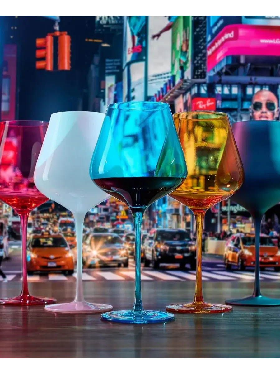 Набор из 5 бокалов для вина «Цвета Нью-Йорка» The Wine Savant — изображение 2 из 3, мульти