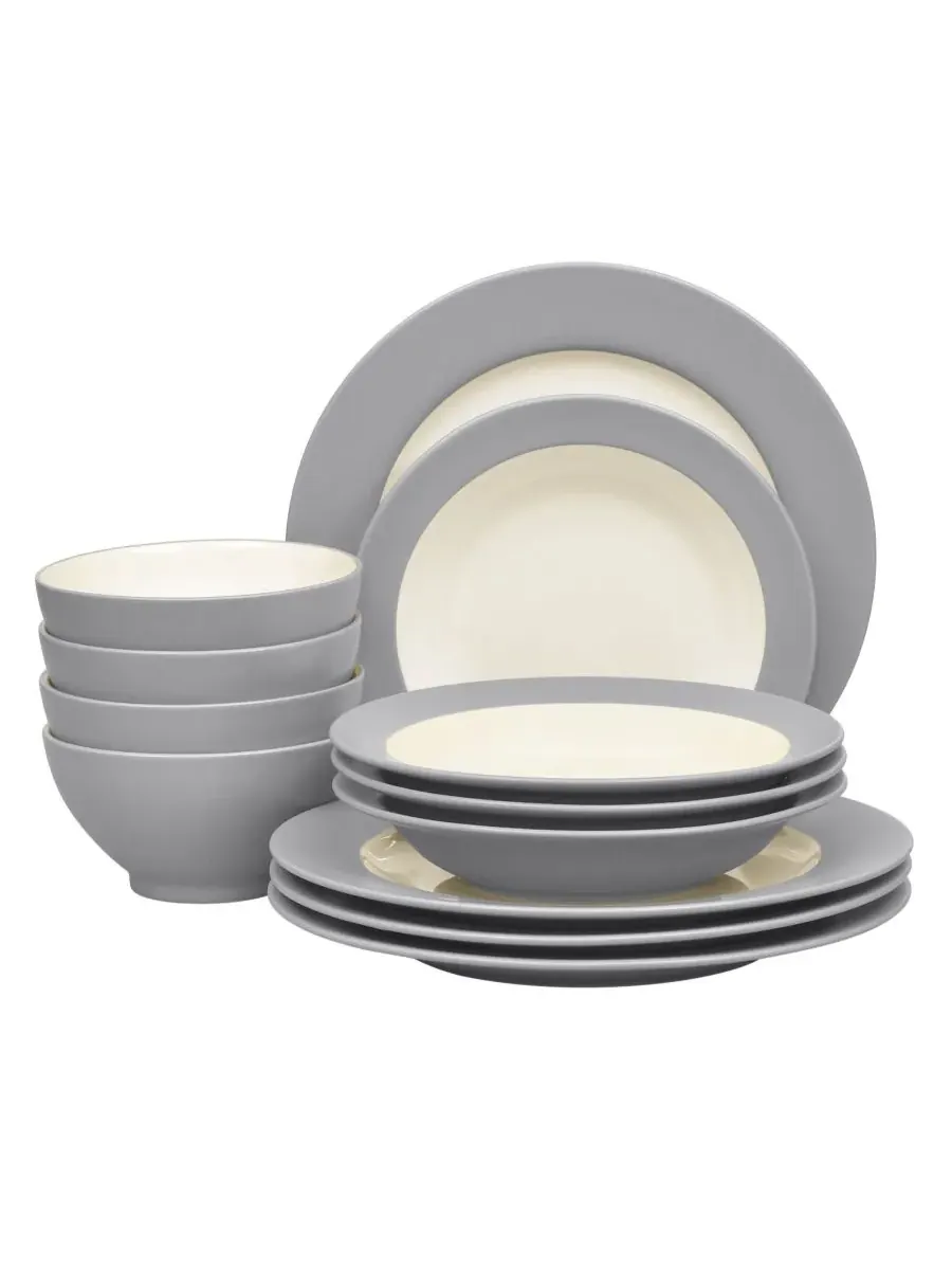 Наборы посуды из 12 предметов Noritake Colorwave — изображение 1 из 3, серый