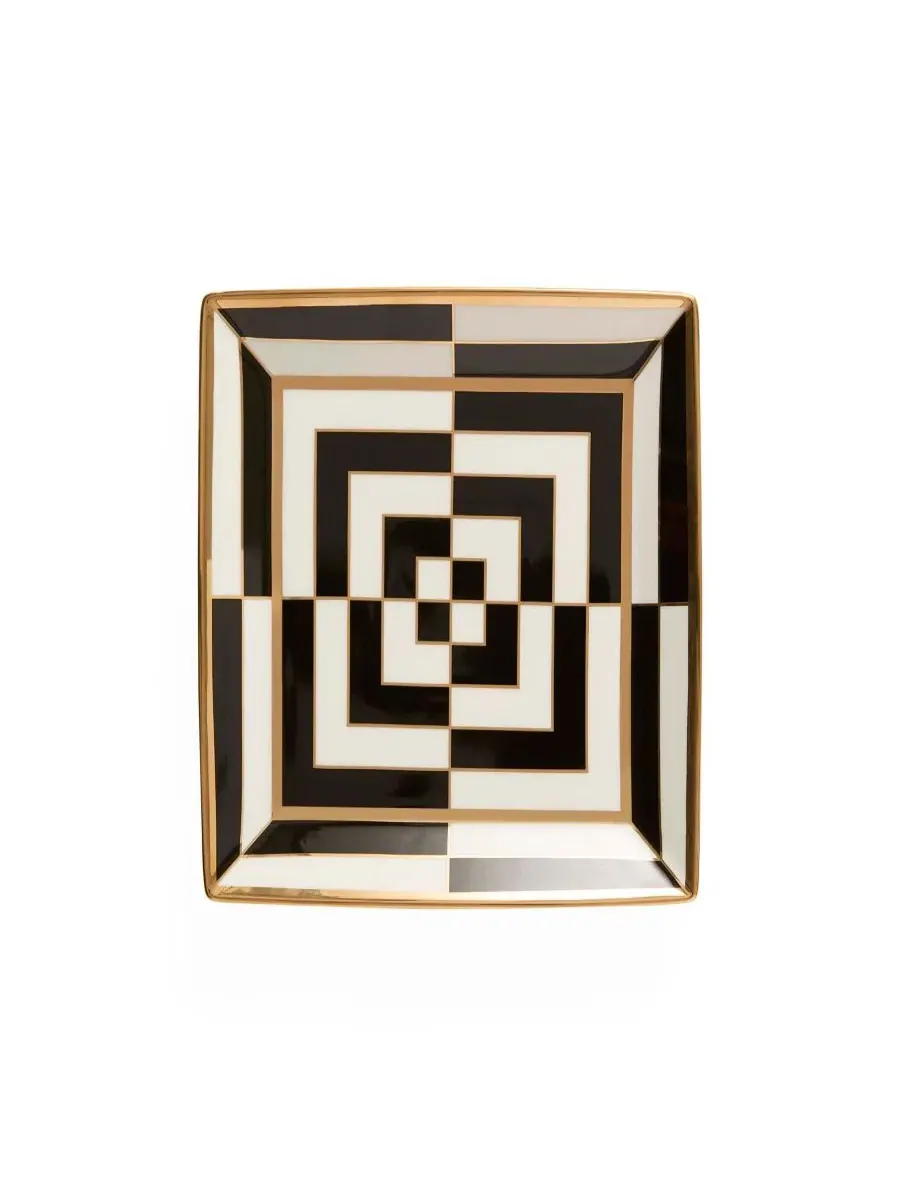 Сервировочное блюдо Op Art Jonathan Adler — изображение 1 из 3, черный