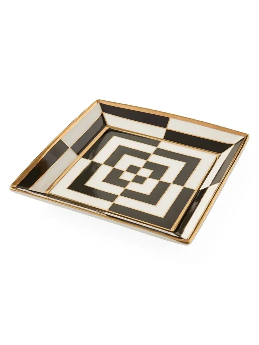 Сервировочное блюдо Op Art Jonathan Adler — изображение 2 из 3, черный