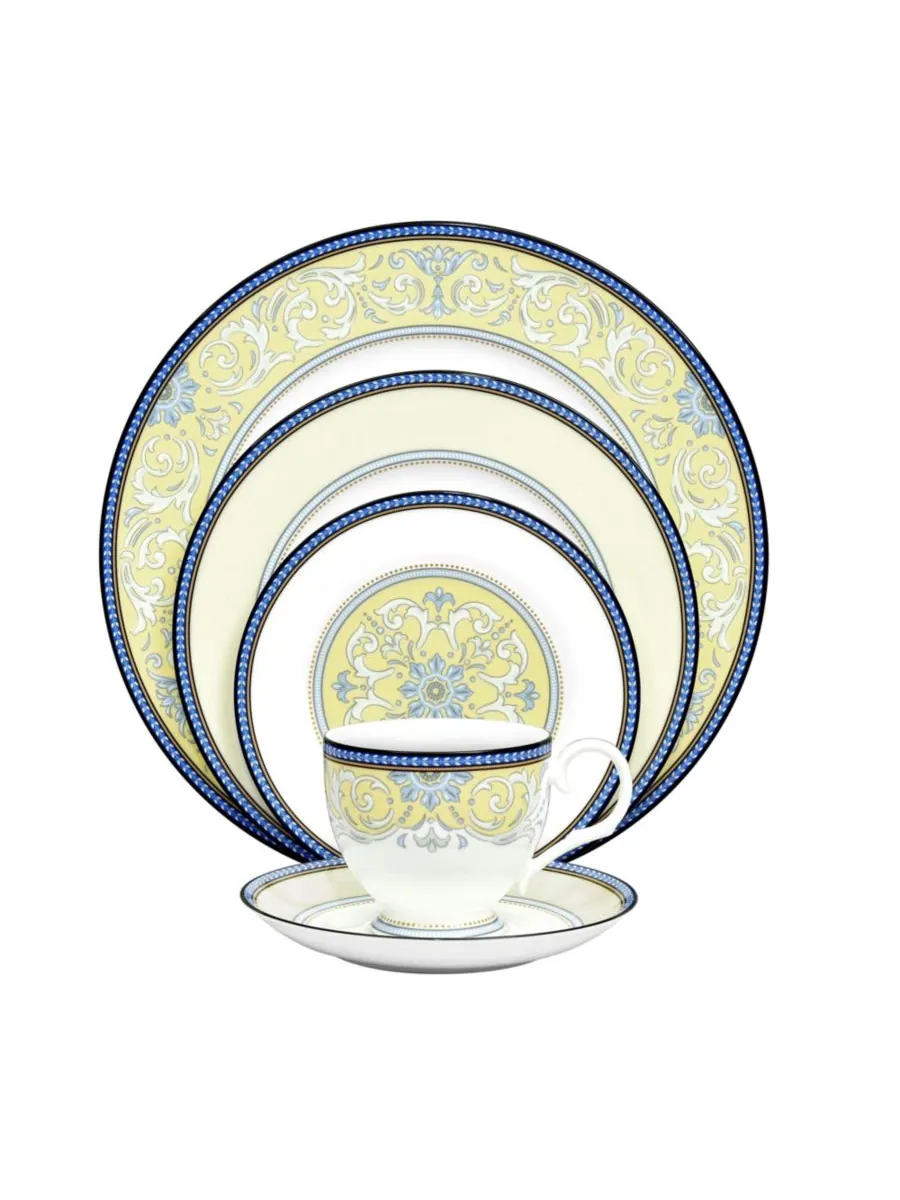 Набор посуды Menorca Palace из 5 предметов, на 1 персону Noritake — изображение 1 из 5, синий/желтый
