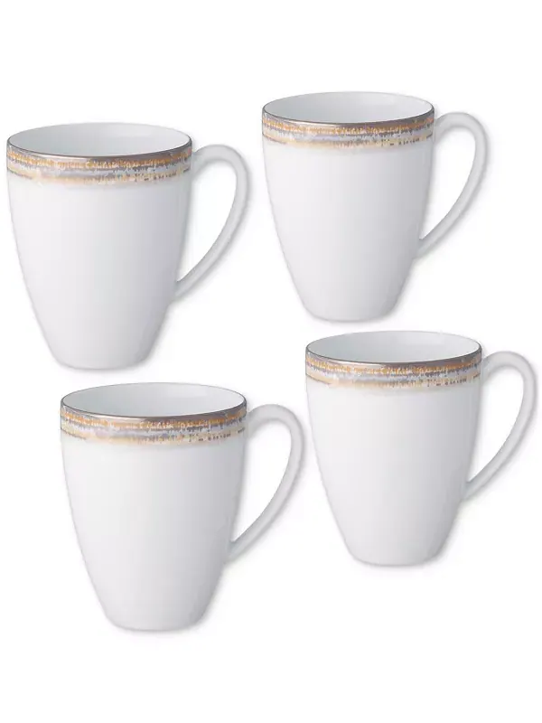 Фарфоровые кружки Raylan, набор из 4 шт. Noritake — изображение 1 из 4, белый