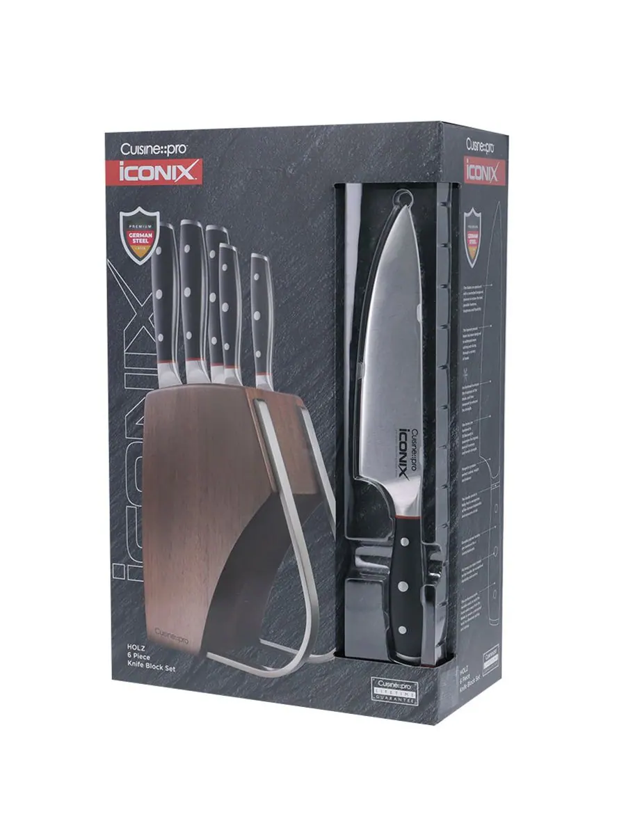 Набор подставок для ножей Iconix Holz, 6 предметов Cuisine::pro, — изображение 5 из 5, нет цвета