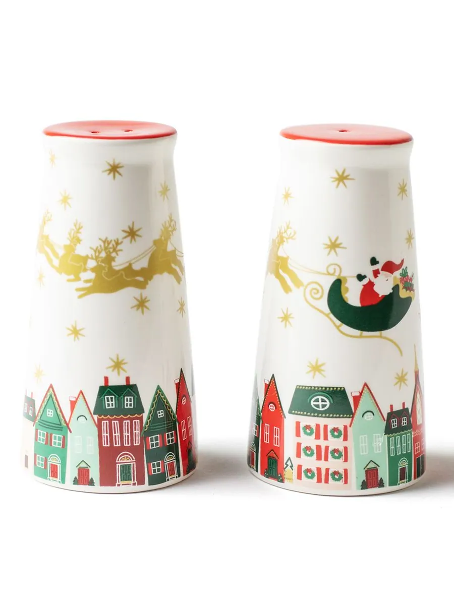 Набор из 2 солонки и перечницы «Рождество в деревне» Coton Colors