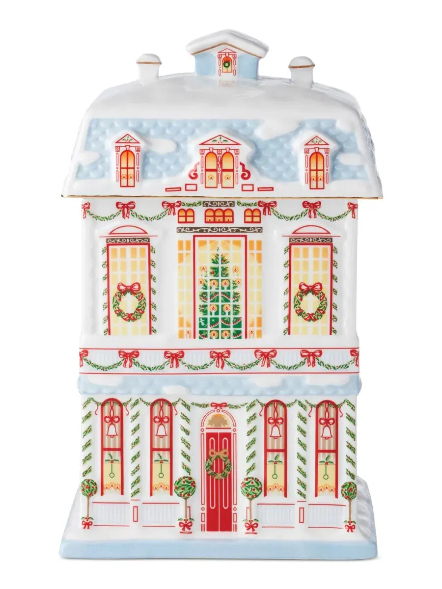 Кувшин для печенья Spice Village Christmas Lenox — изображение 1 из 7, белый