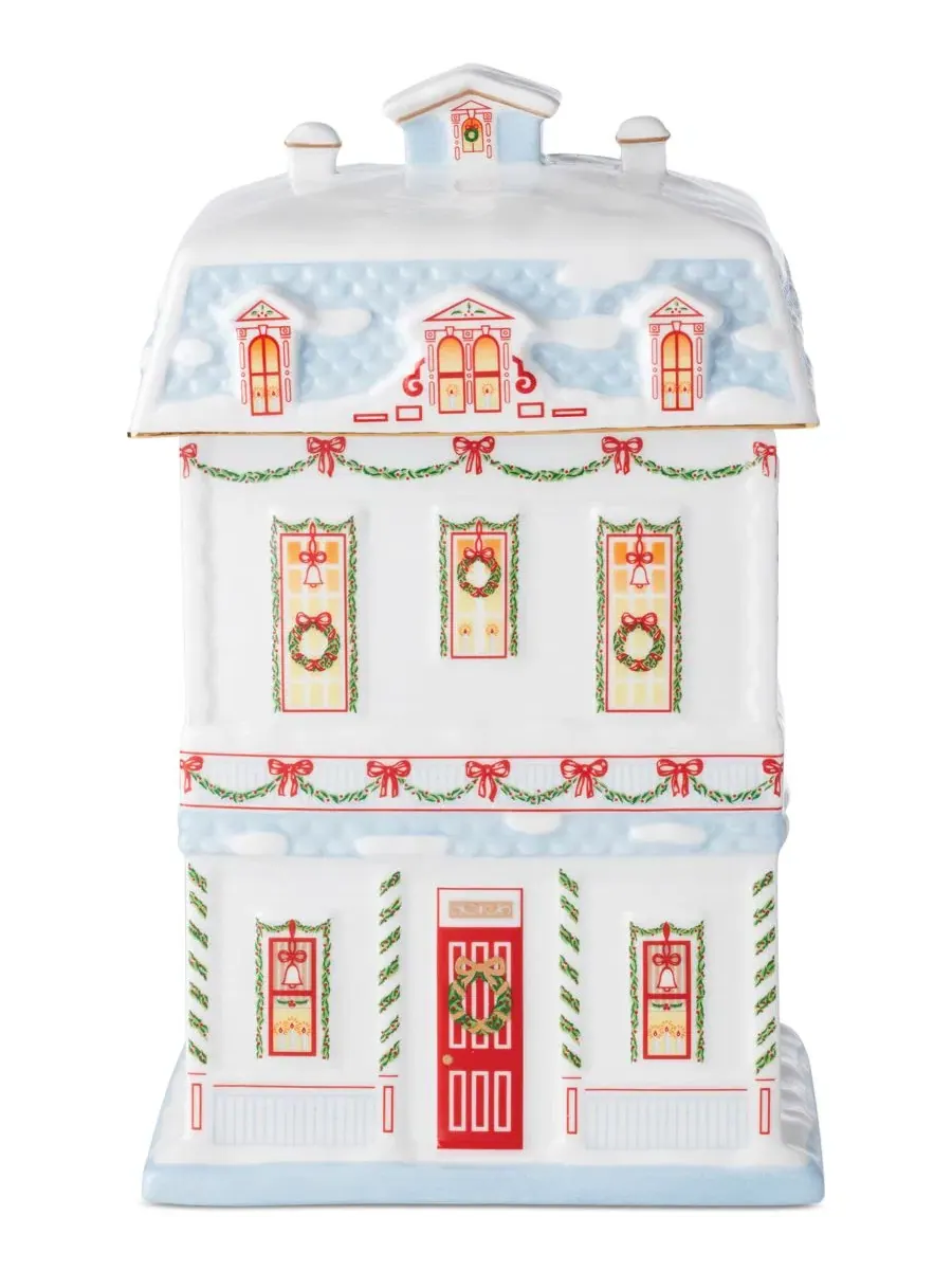 Кувшин для печенья Spice Village Christmas Lenox — изображение 2 из 7, белый