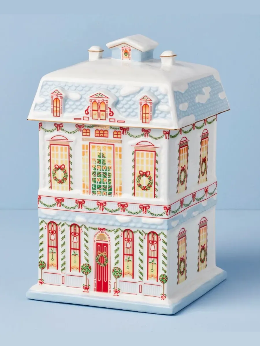 Кувшин для печенья Spice Village Christmas Lenox — изображение 3 из 7, белый