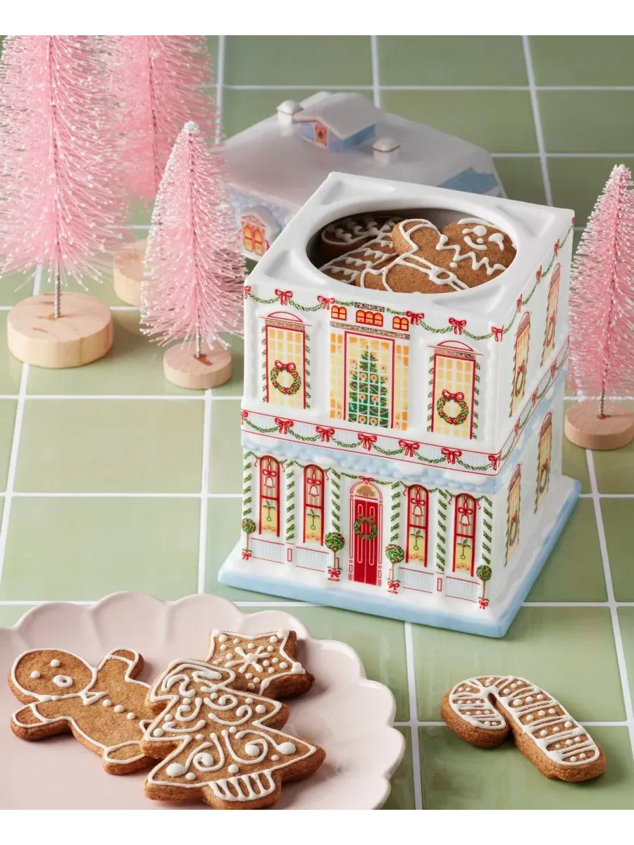 Кувшин для печенья Spice Village Christmas Lenox — изображение 5 из 7, белый