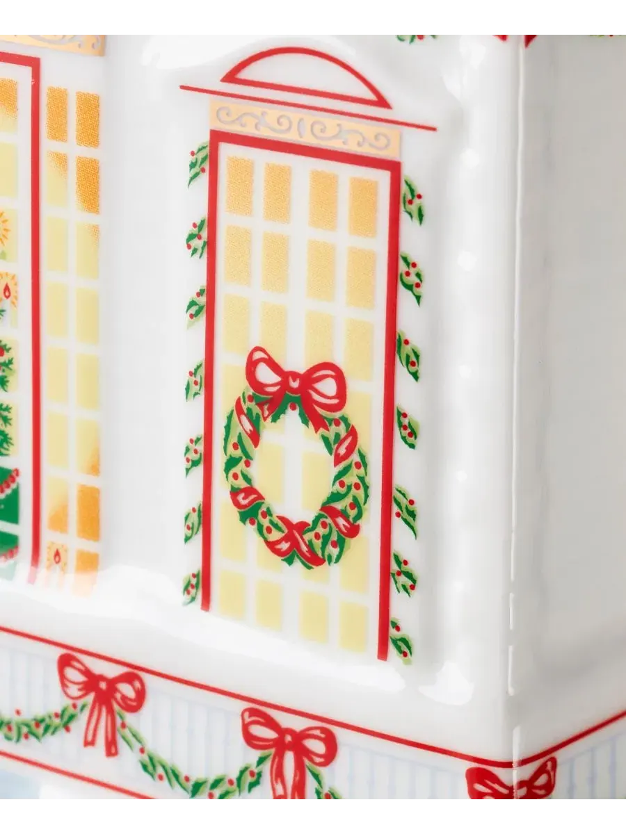 Кувшин для печенья Spice Village Christmas Lenox — изображение 6 из 7, белый