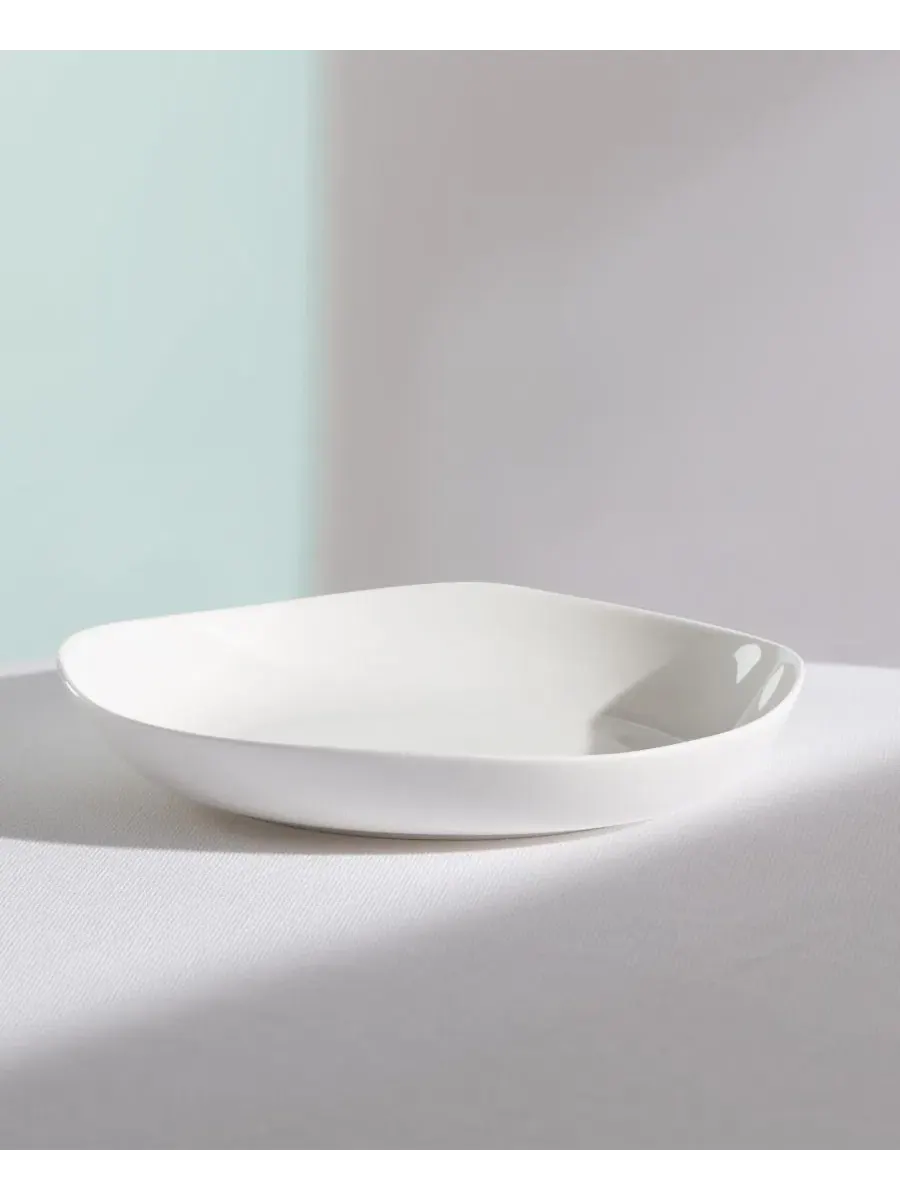 Набор из 6 паста-тарелок Lenox, Bone China, изогнутые края — изображение 2 из 3, белый