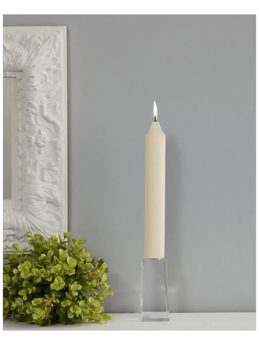 Набор из 4 свечей Smooth Collenette 9" ROOT CANDLES — изображение 3 из 4, белый