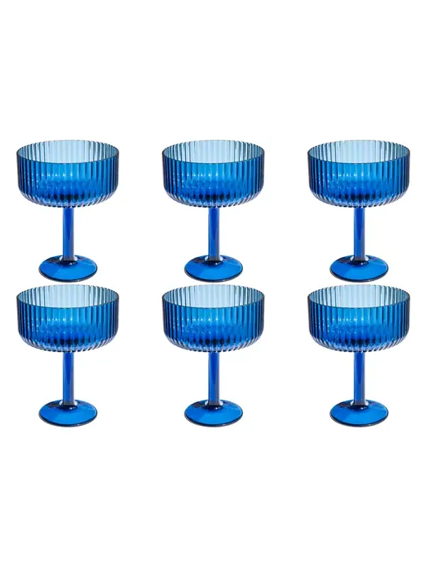 Стаканы Mesa coupe, набор из 6 шт. Abode Homewares — изображение 1 из 3, синий