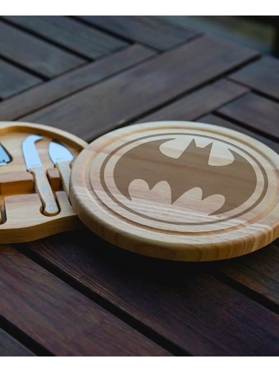 Набор из 5 разделочных досок для сыра Batman Bat Signal Circo Toscana — изображение 3 из 4, коричневый