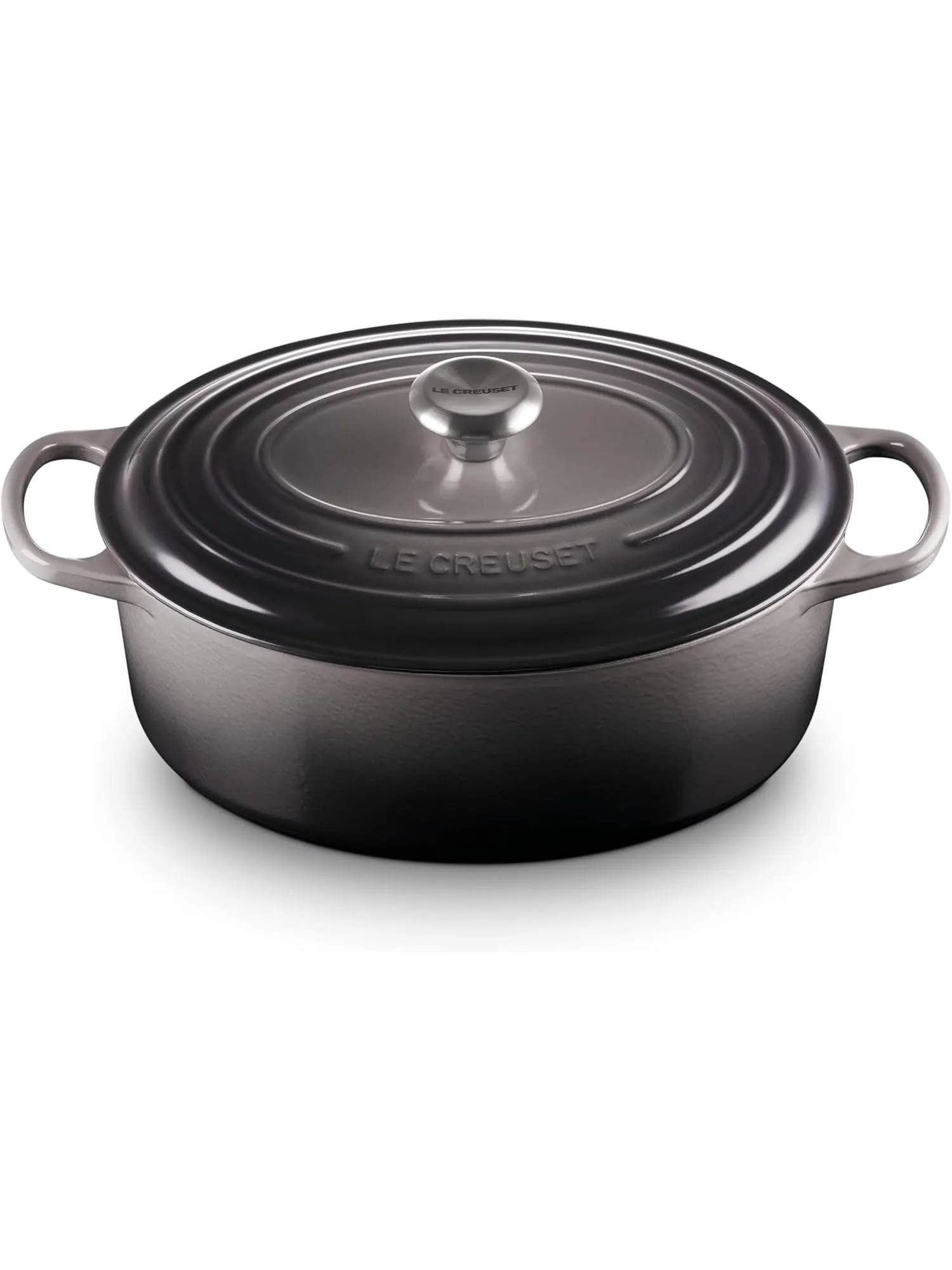 Кастрюля овальная Le Creuset Signature, 6,3 л, 31 см — серый