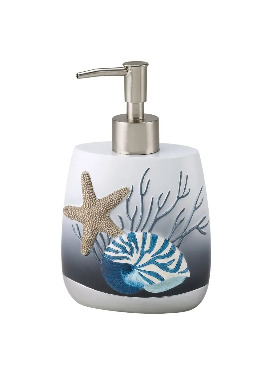 Дозатор для мыла/лосьона blue lagoon ombre seashells Avanti — изображение 1 из 4, мульти