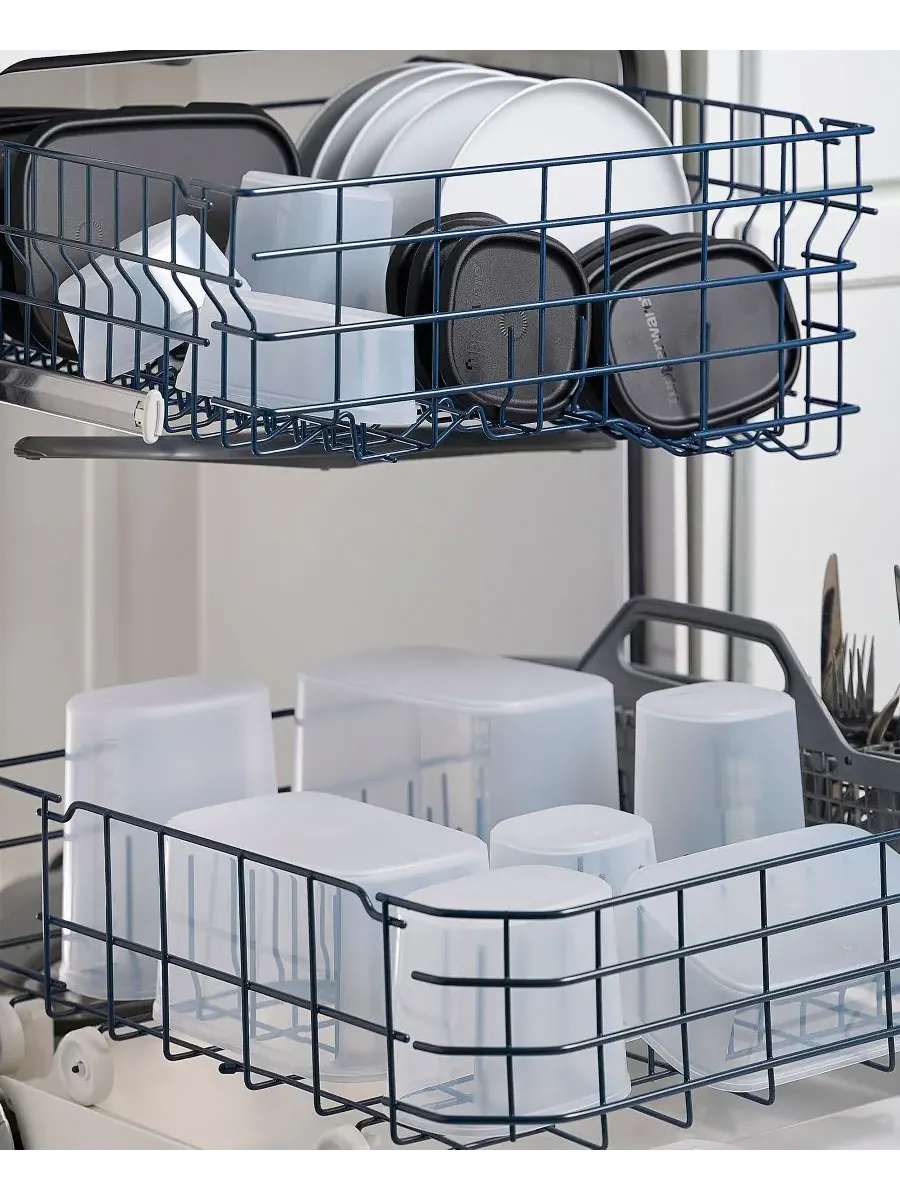 Набор контейнеров One Touch Fresh из 18 предметов с крышками Tupperware — изображение 3 из 10, черный