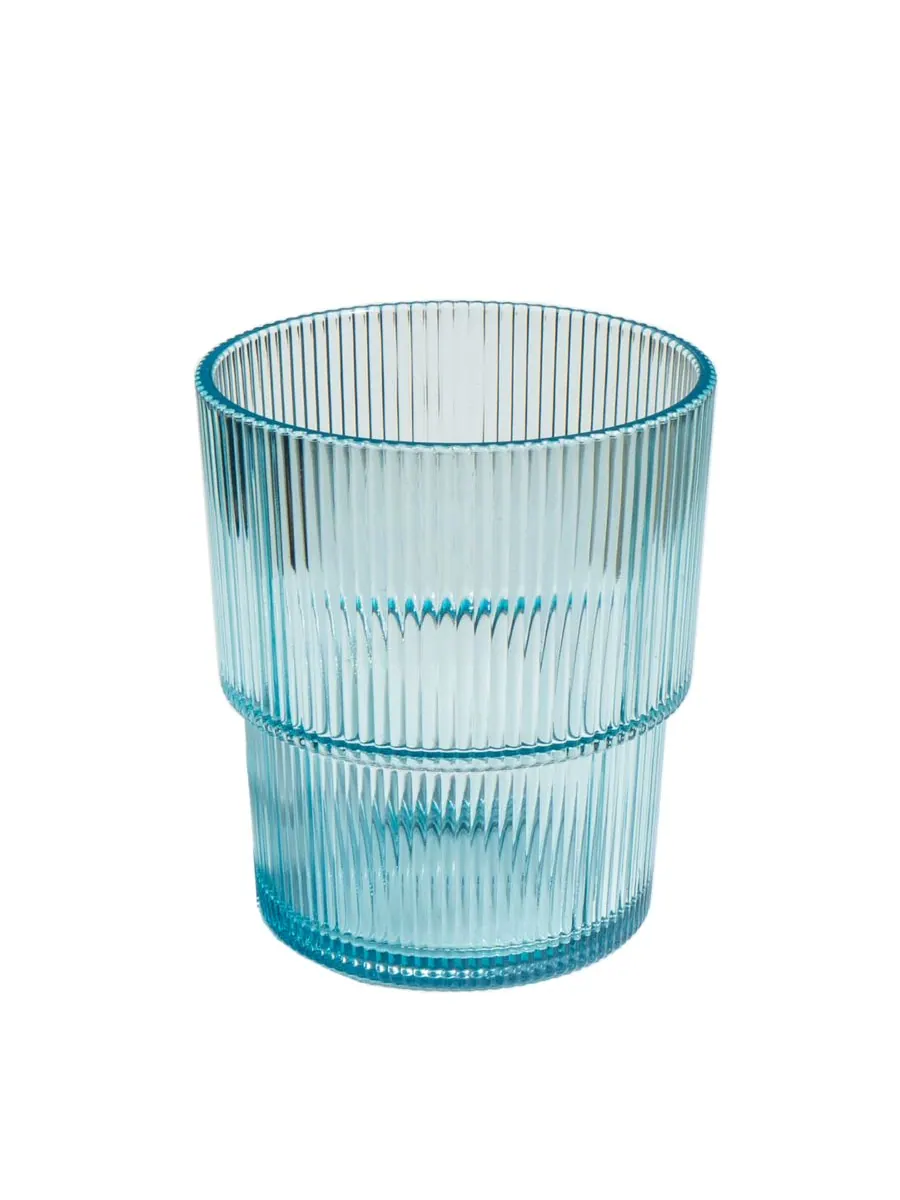 Набор из 6 бокалов для коктейля "Олд Фэшн" с ребристой поверхностью Abode Homewares — изображение 2 из 3, синий