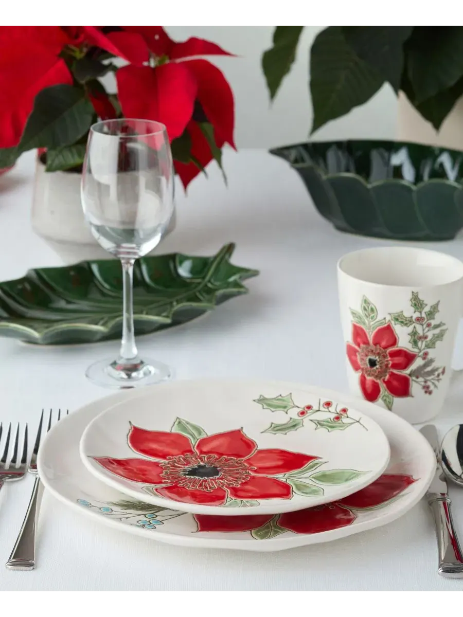 Набор из 4 десертных тарелок Festive Blooms Certified International, 21,6 см — изображение 4 из 5, мульти