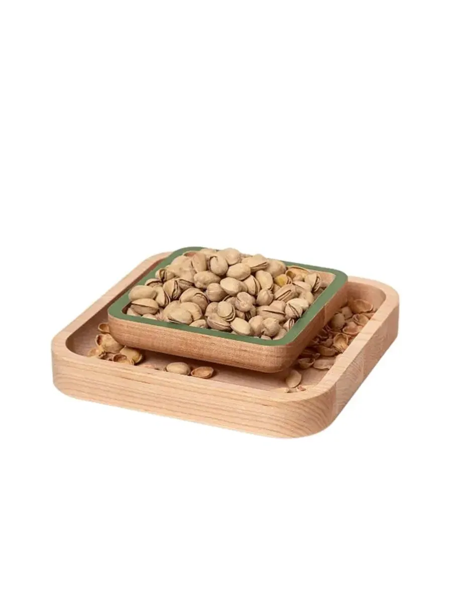 Сервировочная тарелка для фисташек с поддоном Pistachio Pedestal Nut Bowl Uncommon Goods — изображение 1 из 4, писташковый