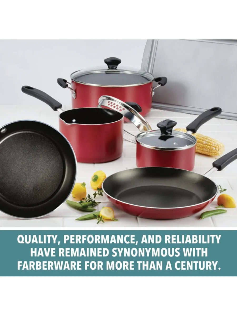 Набор посуды Cookstart DiamondMax с антипригарным покрытием, 15 предметов Farberware — изображение 7 из 10, медь