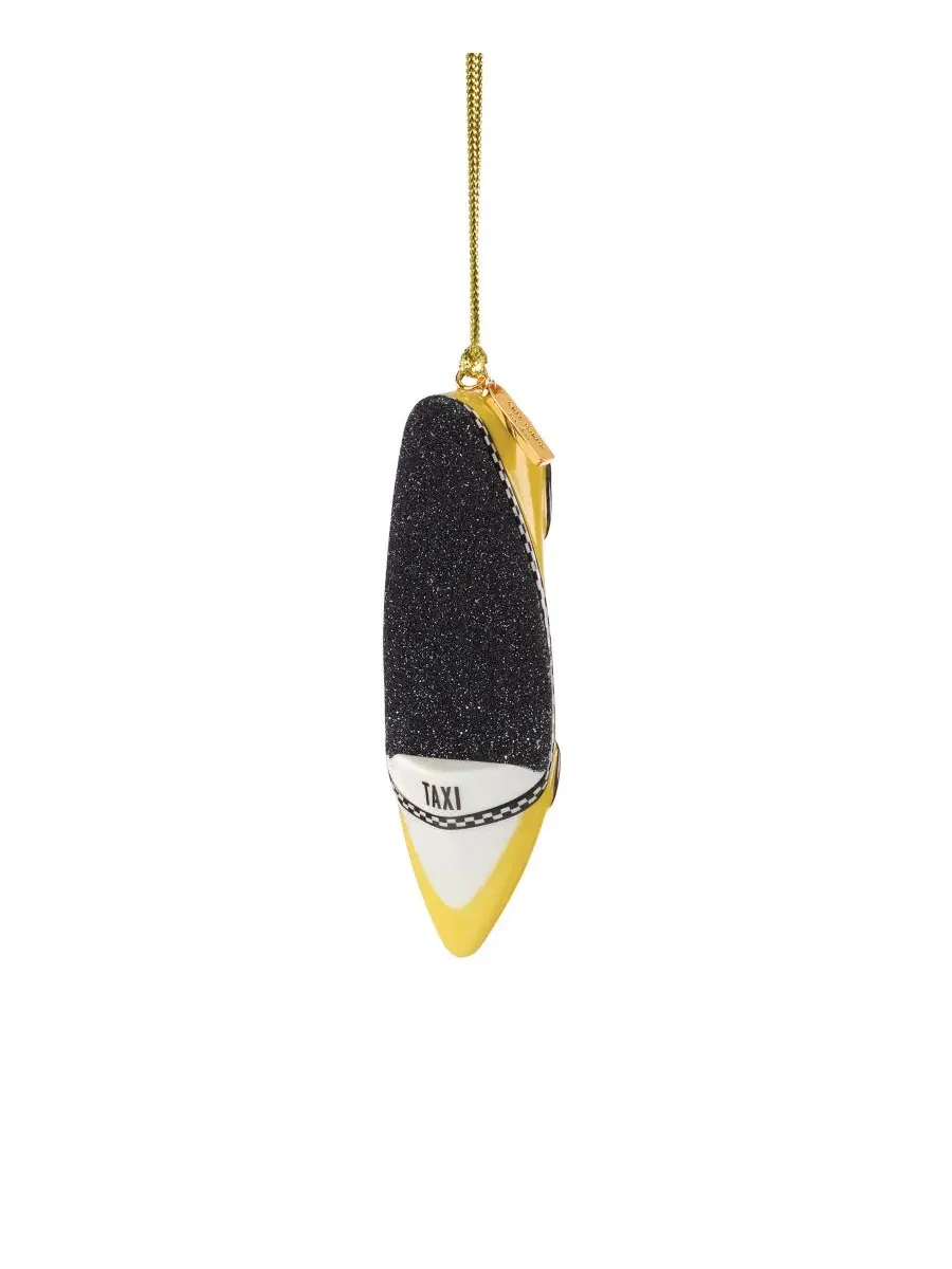 Елочная игрушка-такси с золотым шнуром, Be Jolly Taxi Shoe Ornament kate spade new york — изображение 2 из 5, золото