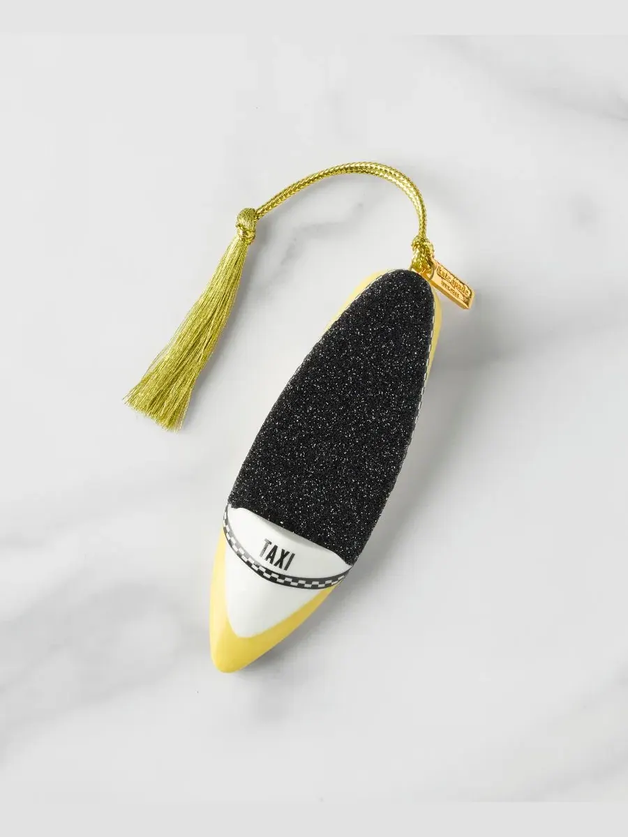 Елочная игрушка-такси с золотым шнуром, Be Jolly Taxi Shoe Ornament kate spade new york — изображение 5 из 5, золото
