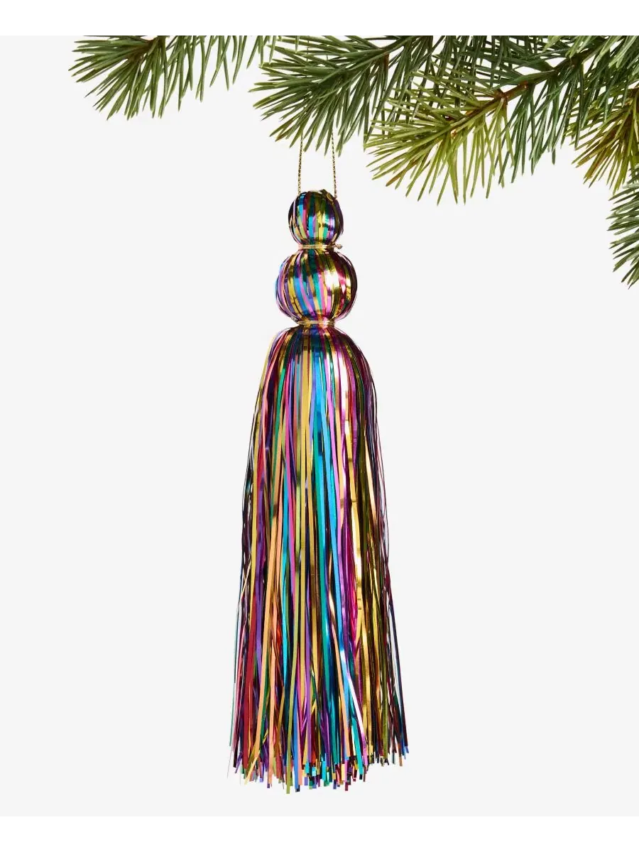 Елочная игрушка Merry Magic Metallic Tassel Ornament Holiday Lane, 23x13x8 см — изображение 1 из 11, нет цвета