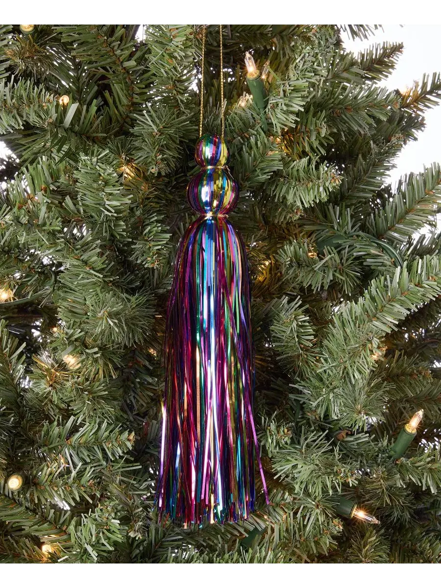 Елочная игрушка Merry Magic Metallic Tassel Ornament Holiday Lane, 23x13x8 см — изображение 3 из 11, нет цвета