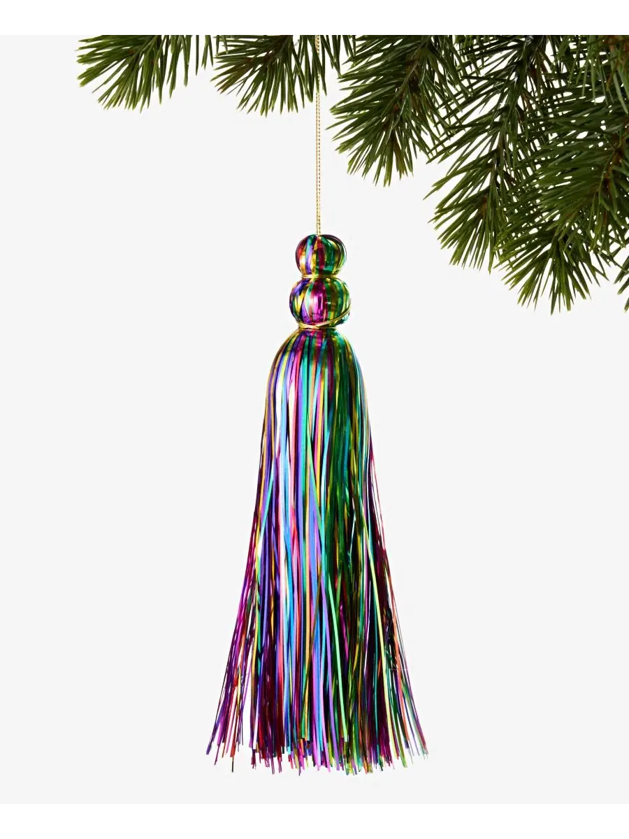 Елочная игрушка Merry Magic Metallic Tassel Ornament Holiday Lane, 23x13x8 см — изображение 9 из 11, нет цвета