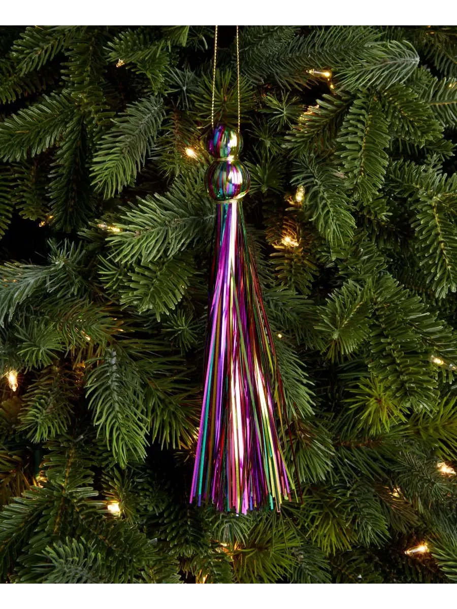 Елочная игрушка Merry Magic Metallic Tassel Ornament Holiday Lane, 23x13x8 см — изображение 10 из 11, нет цвета