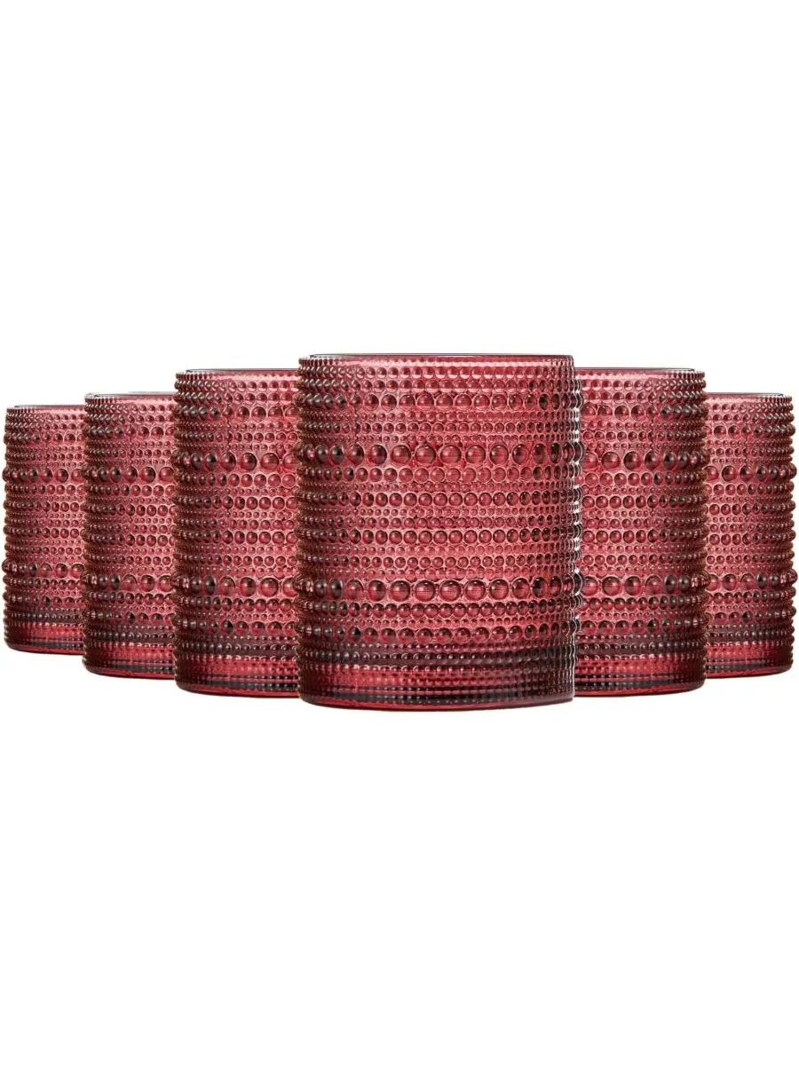 Набор из 6 стаканов Khen Hobnail The Wine Savant — изображение 1 из 4, красный