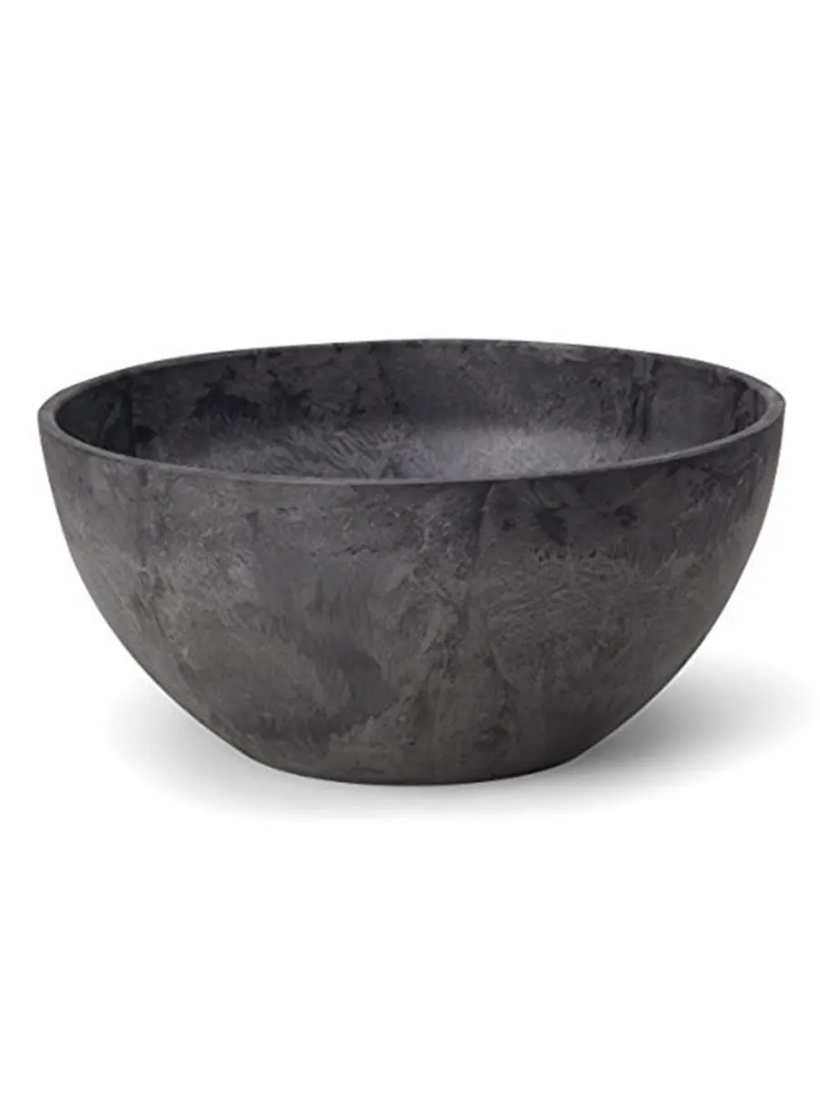 Кашпо Napa Bowl Planter, черное, 10 дюймов Novelty
