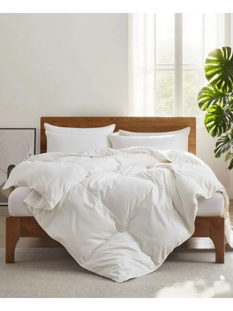 Сверхлегкое одеяло из гусиного пуха и перьев, размер Twin UNIKOME — изображение 1 из 6, белый