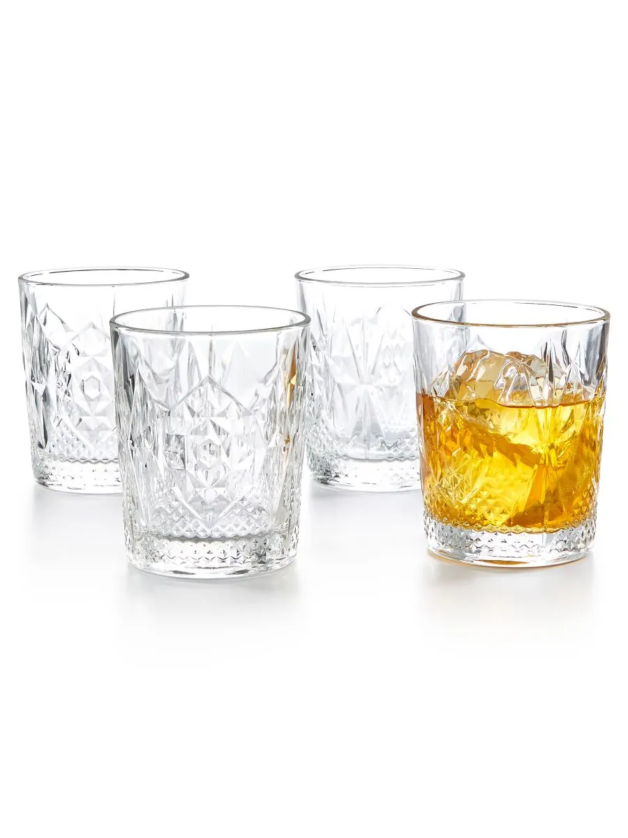 Набор из 4 бокалов для виски Stone Double Old Fashioned Bormioli Rocco — изображение 1 из 2, прозрачный